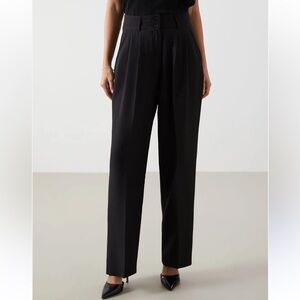 Marciano High Waisted Tuxedo Style Wide Leg Black Pants - Size XXS/XS